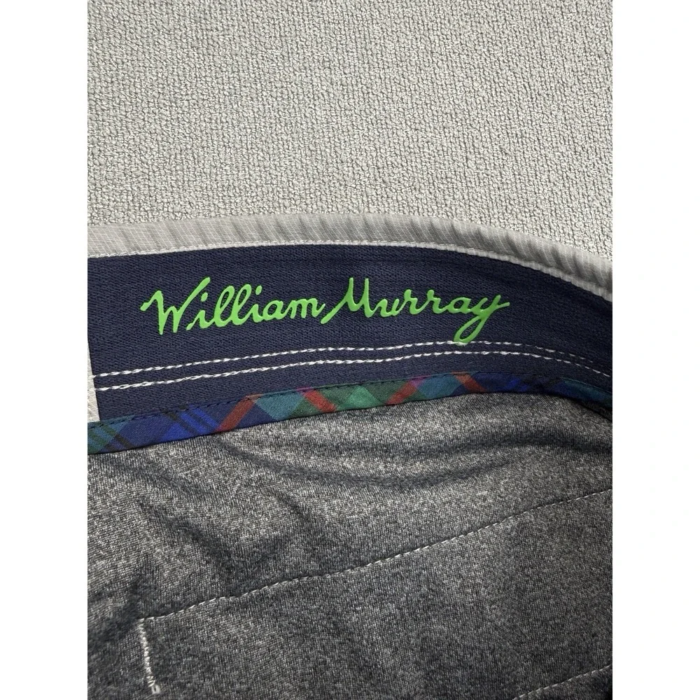 William Murray Golf Shorts Mens 34 Gray Straight Fit Performance Stretch